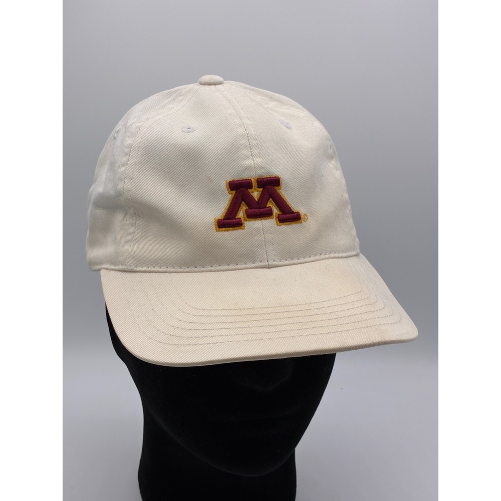 Vintage Nike Minnesota Golden Gophers Strapback Hat Cream